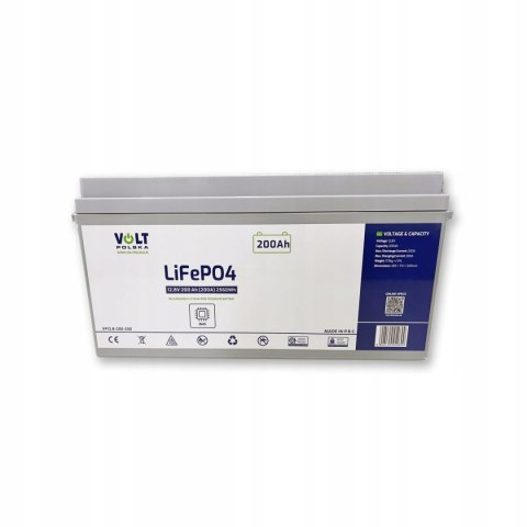 AKUMULATOR LIFEPO4 12,8V 200Ah 200A BMS 2560Wh VOLT POLSKA KAMPER ŁÓDŹ UPS