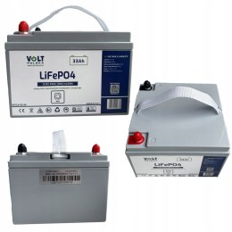 AKUMULATOR LITOWY LiFePO4 12.8V 33Ah (30A) LEKKI FOTOWOLTAIKA ALARMY UPSY