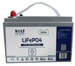 AKUMULATOR LITOWY LiFePO4 12.8V 33Ah (30A) LEKKI FOTOWOLTAIKA ALARMY UPSY