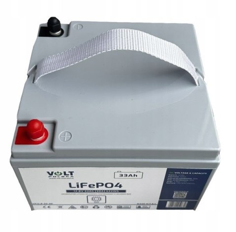 AKUMULATOR LITOWY LiFePO4 12.8V 33Ah (30A) LEKKI FOTOWOLTAIKA ALARMY UPSY