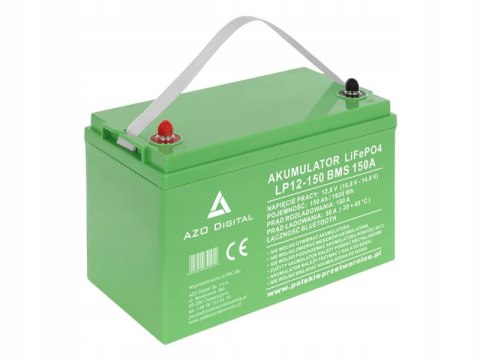 AZO AKUMULATOR LiFePO4 LP12-150 150Ah 12V 150A BMS Bluetooth Mata grzewcza