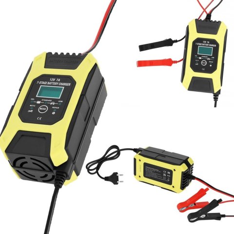 AZO ŁADOWARKA PROSTOWNIK BC-7 12V 7A 7 stopni ładowania WET AGM ŻEL
