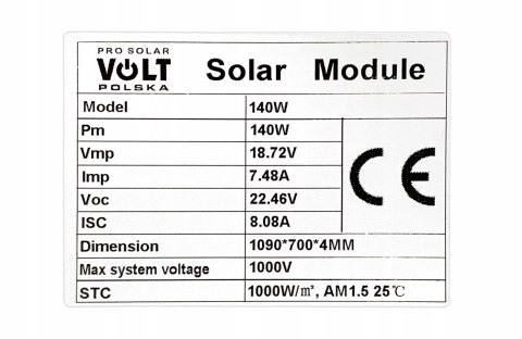 ELASTYCZNY FLEXI PANEL SOLARNY FOTOWOLTAICZNY ELASTYCZNY 12V 140W FLEX VOLT