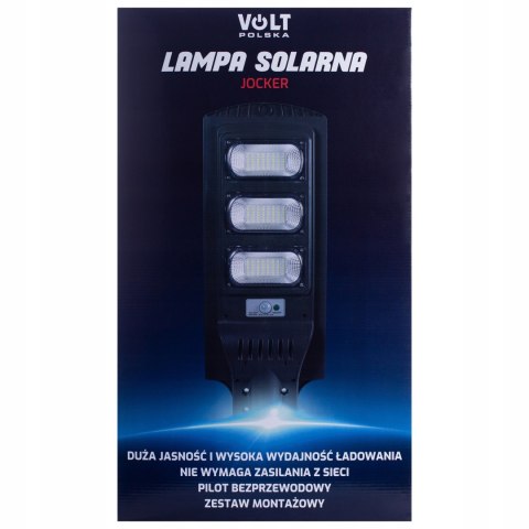 Lampa solarna VOLT POLSKA JOCKER 120 panel 12W 12.000mAh pilot