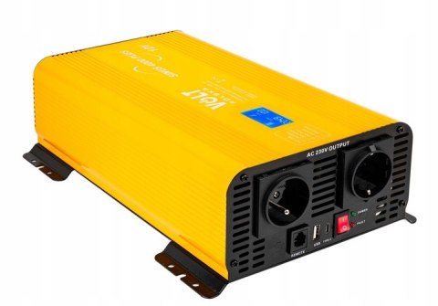 PRZETWORNICA NAPIĘCIA VOLT POLSKA SINUS 4000 DC AC 12V 230V Z PILOTEM LCD