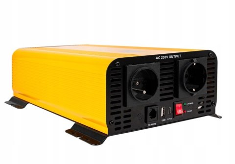 PRZETWORNICA NAPIĘCIA VOLT POLSKA SINUS 4000 DC AC 12V 230V Z PILOTEM LCD