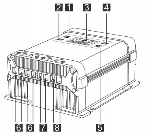 REGULATOR KONTROLER ŁADOWANIA INWERTER PRZETWORNIK MPPT 20A 12V AZO DIGITAL