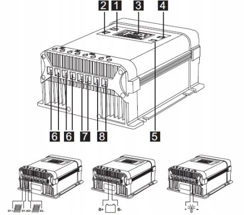 REGULATOR KONTROLER ŁADOWANIA INWERTER PRZETWORNIK MPPT 20A 12V AZO DIGITAL