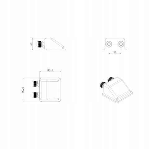 UCHWYTY NAROŻNE MONTAŻOWE DO PANEL SOLARNY KAMPER
