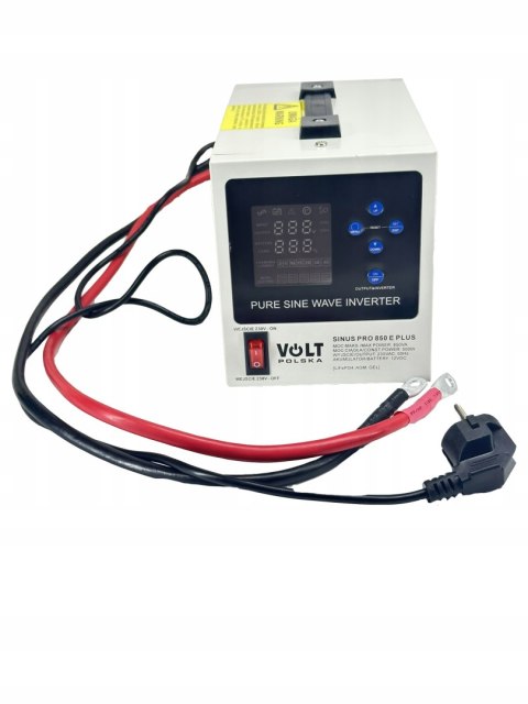ZASILACZ AWARYJNY UPS LIFEPO4 VOLT POLSKA SINUS PRO 850 E PLUS 12/230V MENU