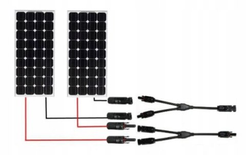 ZŁĄCZE MC4 TRÓJNIK KOMPLET PARA MĘSKI/ŻEŃSKI DO POŁĄCZENIA RÓWNOLEGŁEGO